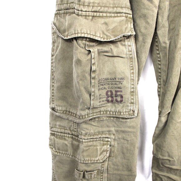 Vintage Y2K AP COMPANY Men's Military Tactical Cargo Pants Size 30x32 Army Green - Picture 6 of 10